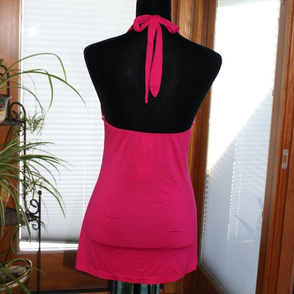 Voices Halter Top Hot Pink NWT Sz Medium Juniors - Picture 3 of 4